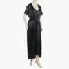 Women's 3Pcs Long Nighty - Black - Image 2