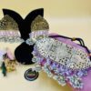 Light Pink Pearl Golden Choker Set - Image 2