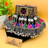 Multi Stone And Long Bells Tribal Choker - Image 2